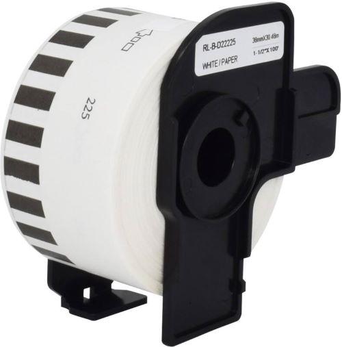 Compatible QL Label Roll Brother DK-22225 RL-B-D22225T Adhesive Black on White 96 x 91 mm x 1