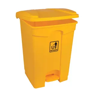 45L Polypropylene Pedal Bin - Yellow x 1