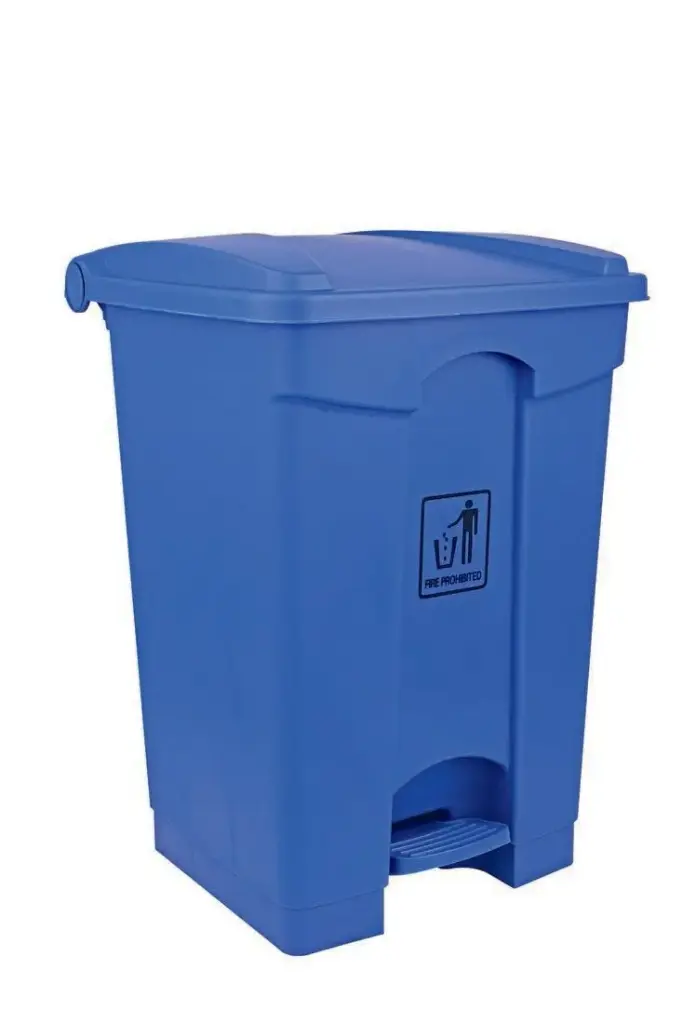 45L Polypropylene Pedal Bin - Blue x 1  
