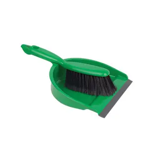 Professional Dustpan & Brush Set - Green x 1 