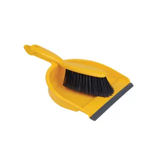 Professional Dustpan & Brush Set - Yellow x 1  
