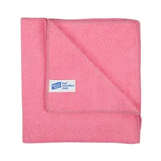 Exel Supercloth Contract Microfibre Cloth 40cm/16 Inches - Pink x 10 