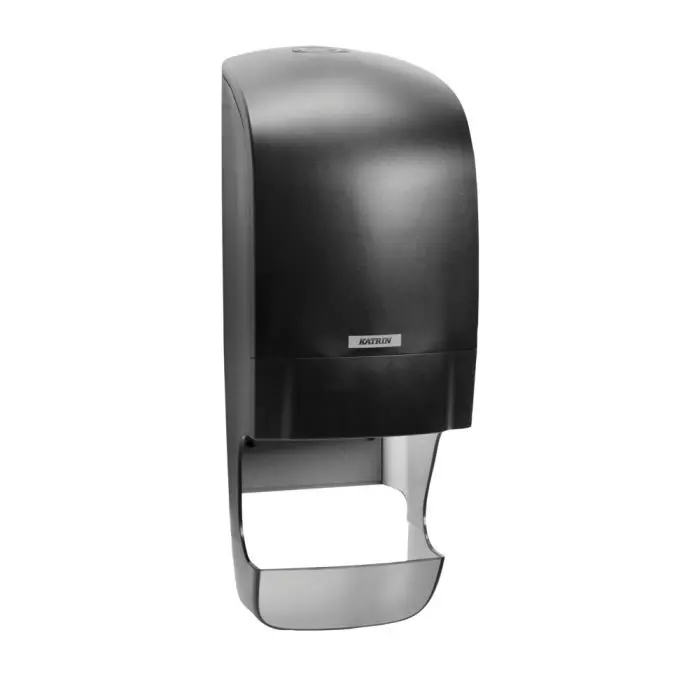 Black Katrin System Toilet Dispenser With Core Catcher 