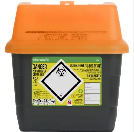 Sharpsafe 3L Orange Sharps Bin 