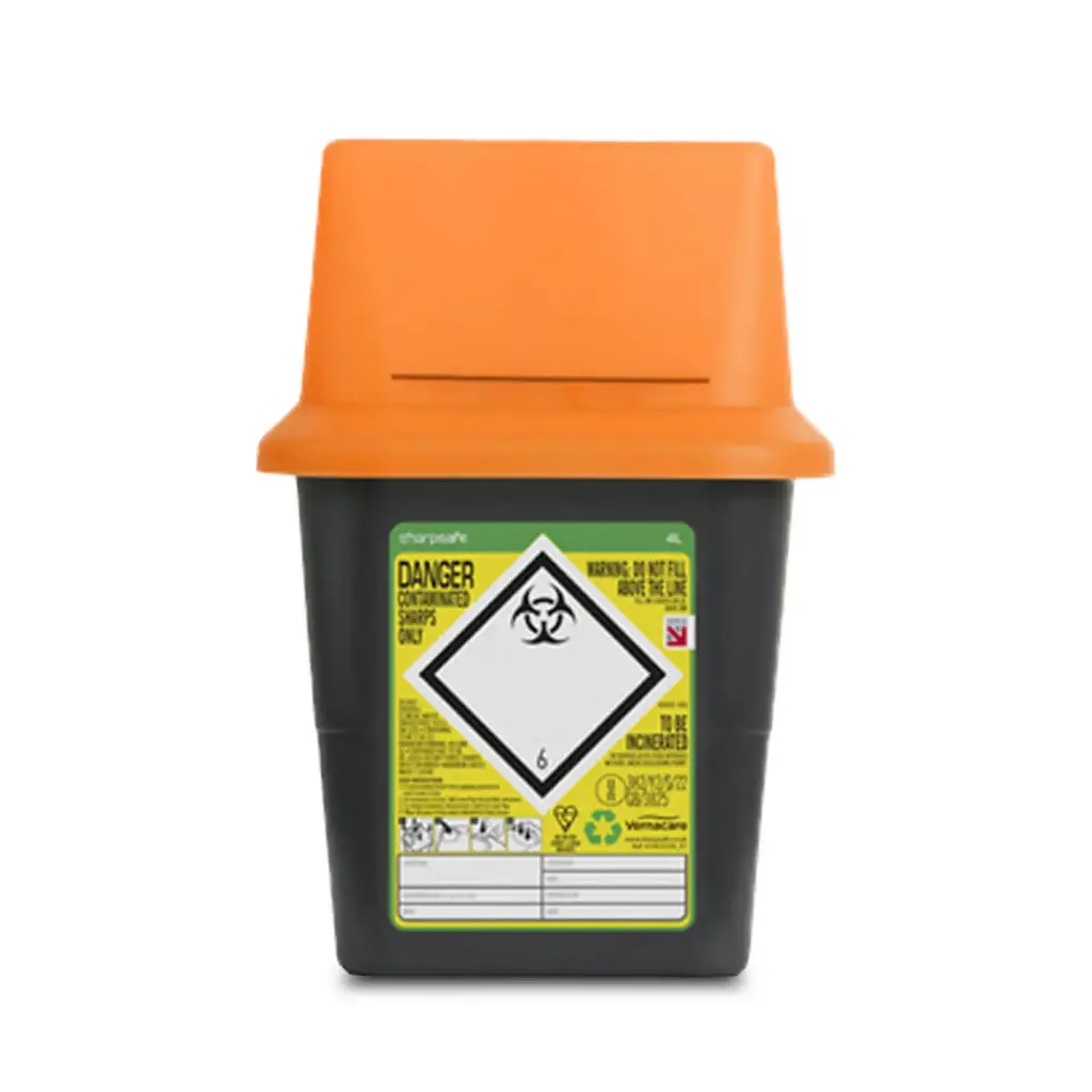Sharpsafe 5L Orange Sharps Bin  
