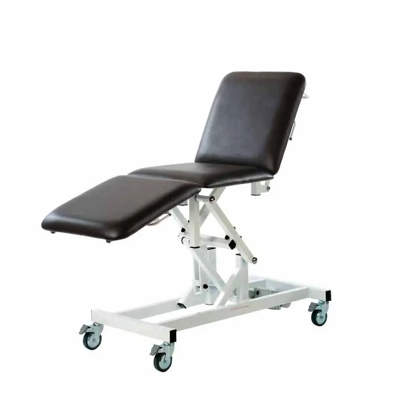 Medi-Plinth Ensignia 3 Section Electric Couch with couch roll holder - Black