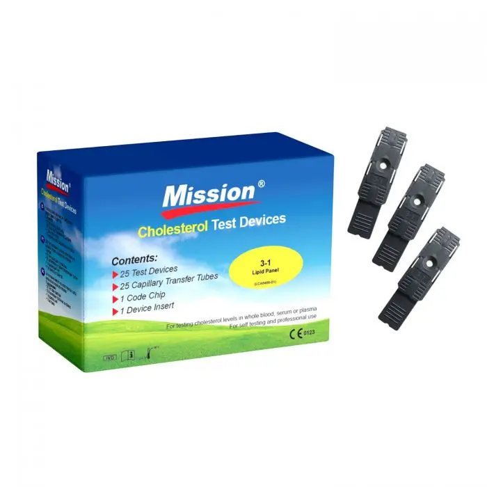 Mission Cholesterol Tests (25 x tests per kit) 