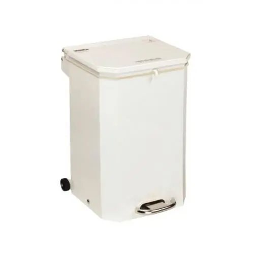 Sunflower 50L Waste Bin - White Body, White Lid 