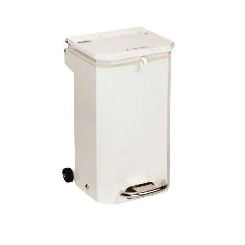 Sunflower 20L Waste Bin - White Body, White Lid