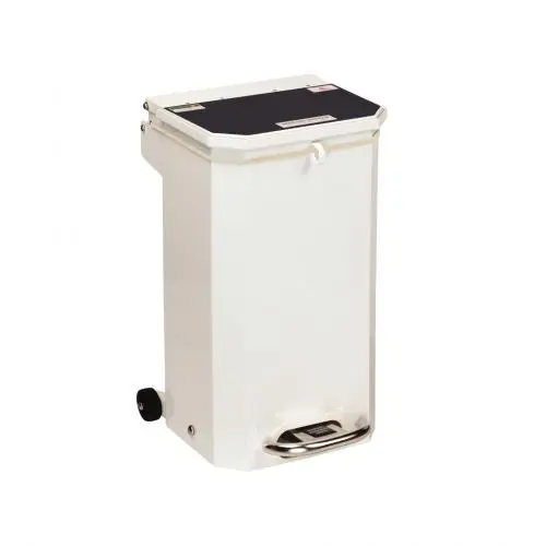 Sunflower 20L Waste Bin - White Body, Black Lid 