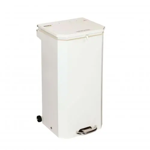 Sunflower 70L Waste Bin - White Body, White Lid  