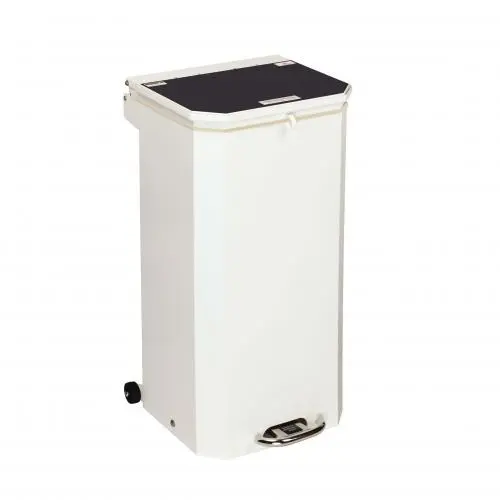 Sunflower 70L Waste Bin - White Body, Black Lid