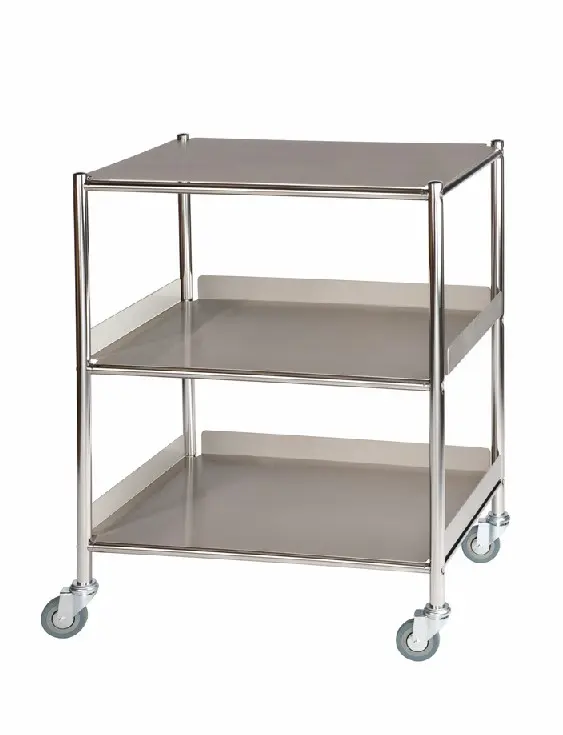 Surgical Trolley with Stainless Steel Shelf & 3 Trays