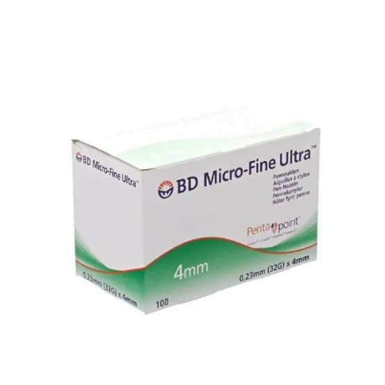 BD Micro-Fine Ultra Pen Needles Penta Point 32g 4mm x 100