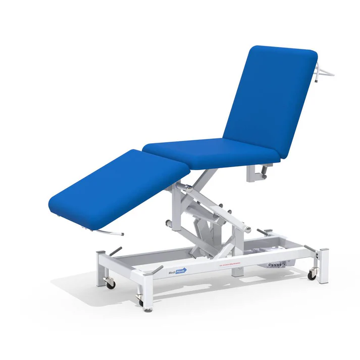 Medi-Plinth 3 Section Examination Couch - Hydraulic - Mid Blue