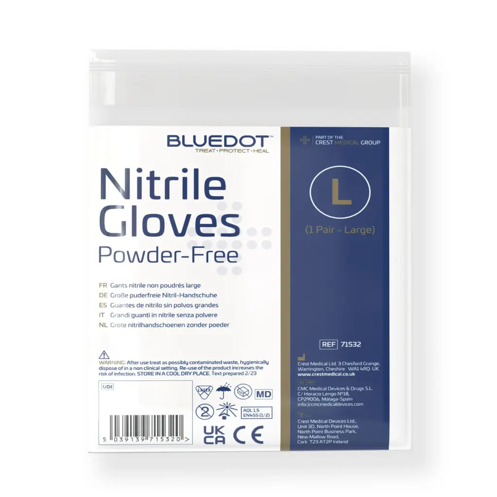 Blue Dot Large Nitrile gloves First Aid Kit Refill x 2 Pairs