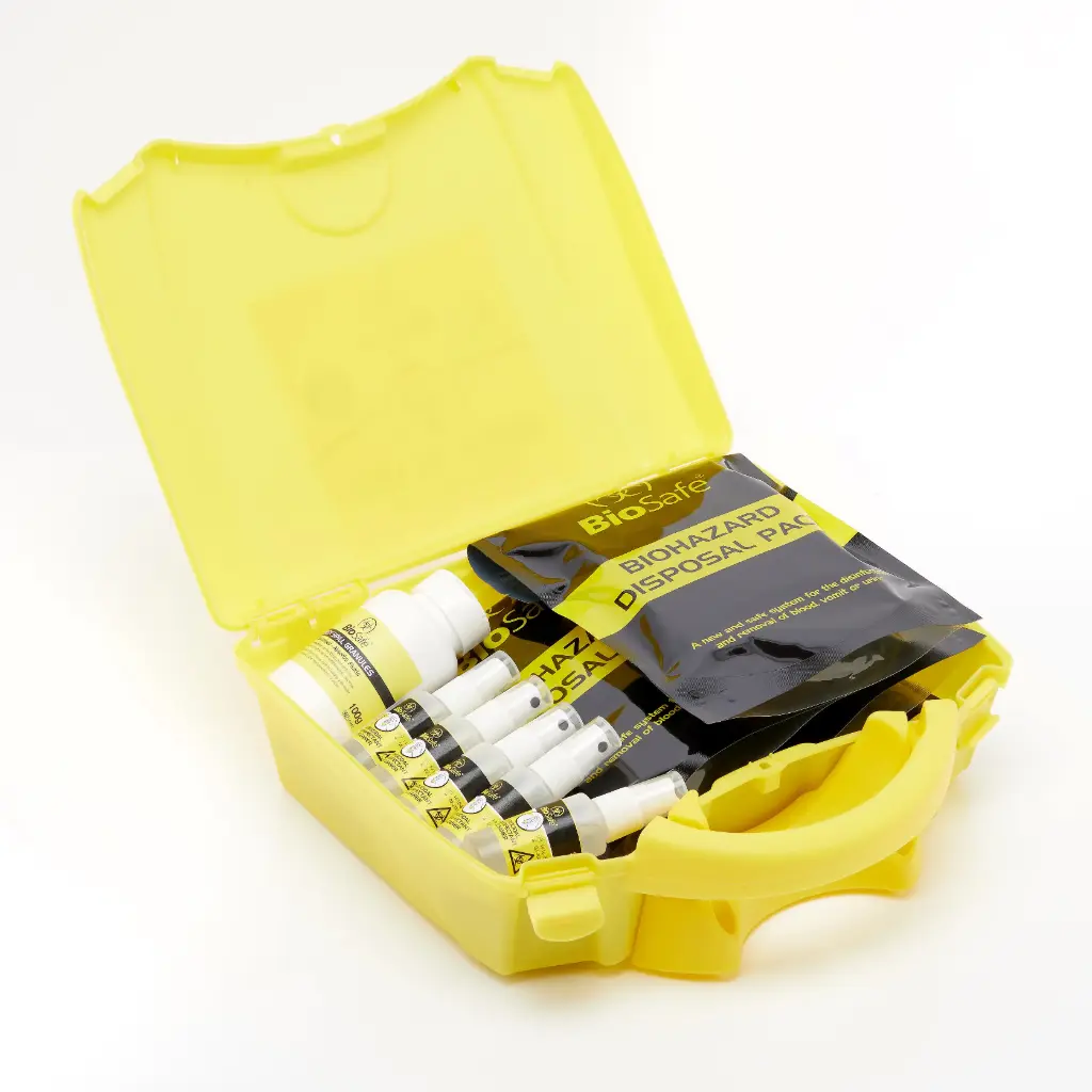 BioSafe® Body Fluid Spill Kit Blood, Urine and Vomit- 5 Applications 