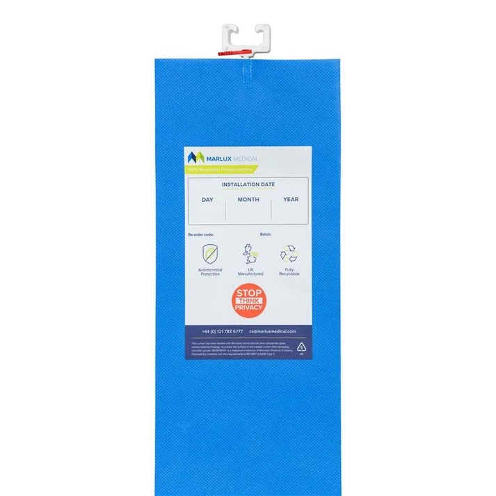 Marlux Antibacterial Curtains Uni-Glide - Summer Blue - 4.2m (GSB42)