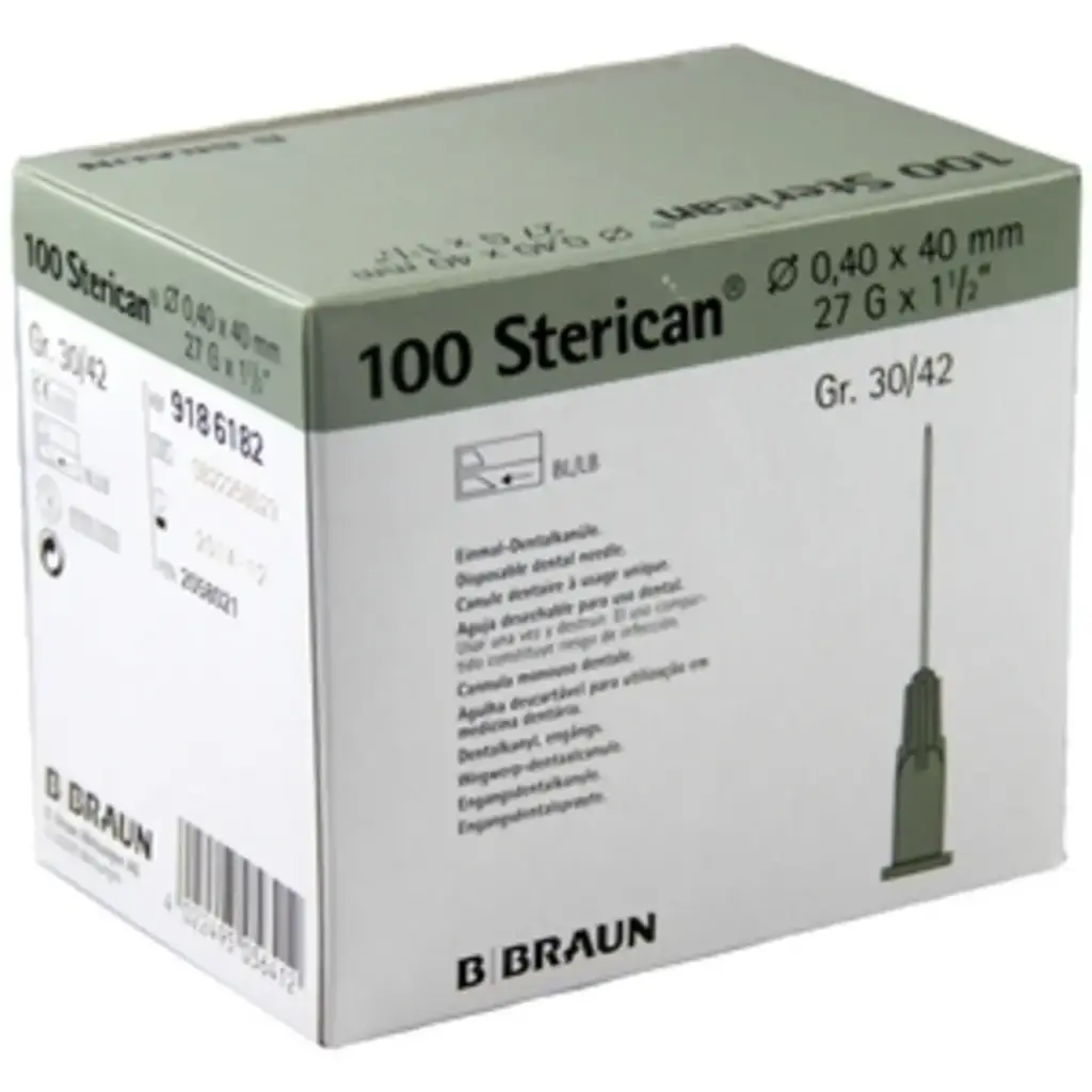 Sterican Dental Needles 27g 40mm x100