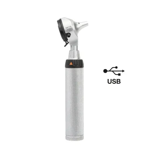 [MD01120] HEINE BETA 400 LED F.O. Otoscope with BETA4 USB Rechargeable Handle+USB Cord