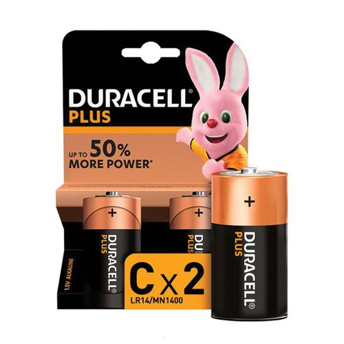 [MD01737] Duracell Plus Size C Batteries x 2