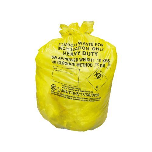 [MD02330] Heavy Duty Yellow Clinical Waste Sacks - 90L x 100