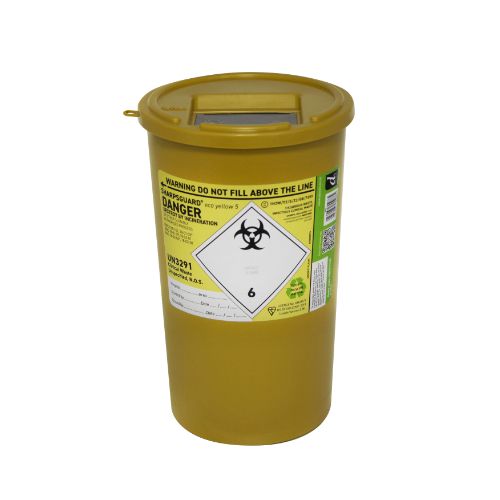 [MD02535-YL] SHARPSGUARD 5L Sharps Bin - Yellow DD471YLR/N