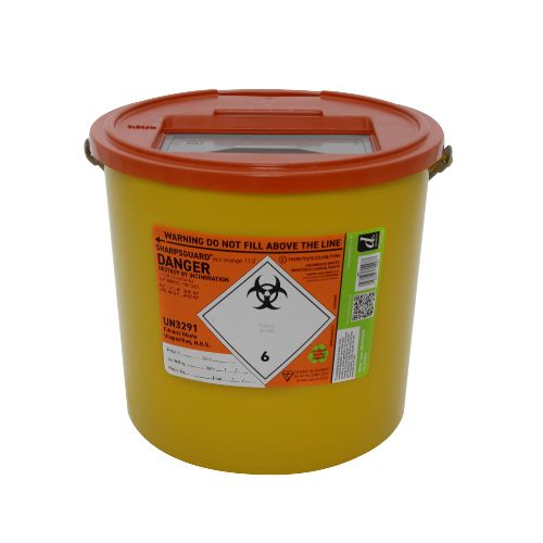 [MD02540-OR] SHARPSGUARD 11.5L Sharps Bin - Orange DD476OLR