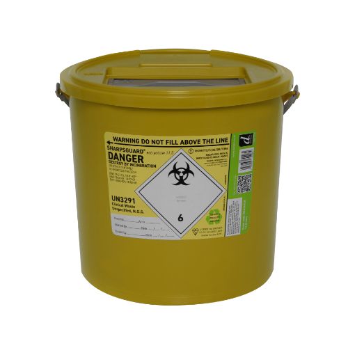 [MD02540-YL] SHARPSGUARD 11.5L Sharps Bin - Yellow DD476YLR