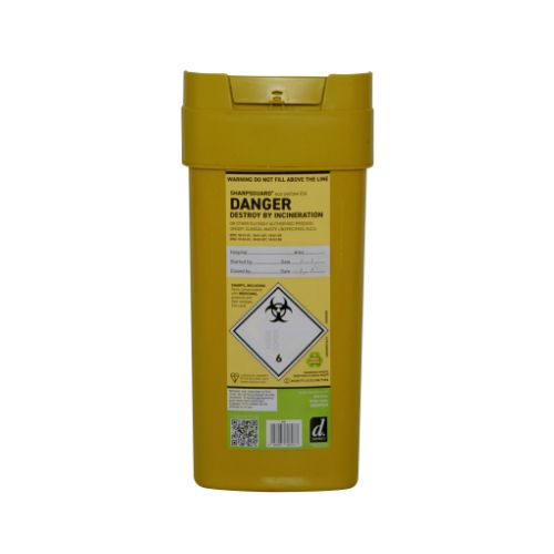 [MD02544-YL] SHARPSGUARD 0.6L Sharps Bin - Yellow