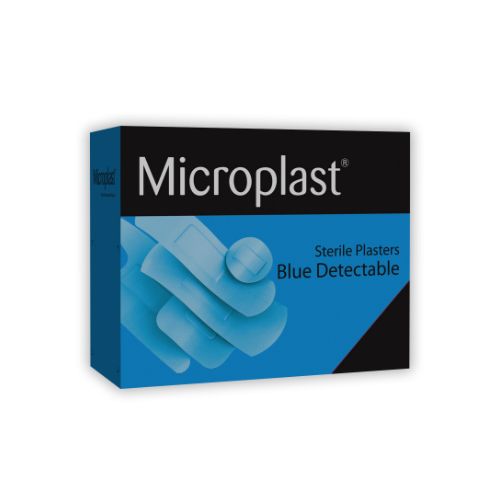 [MD04262] Microplast Assorted Sterile Blue Detectable Plasters x 100