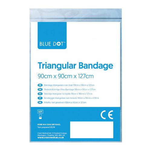 [MD04275] Triangular Bandage N/S Calico BP 90cm x90cm x 127cm x 1