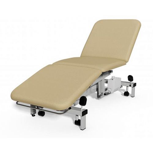 [MD04396-ALM] Plinth Medical 3 Section Electric Couch - Almond