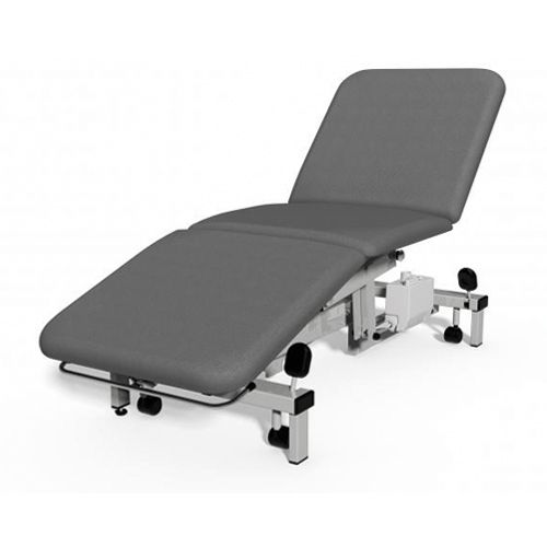 [MD04396-H-GREY] Plinth Medical 3 Section Hydraulic Couch - Battleship Grey