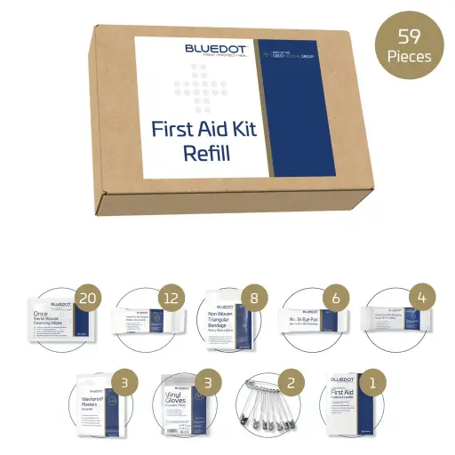 [MD04583] Blue Dot HSE Standard 1-50 Person First-Aid Kit Refill (Each