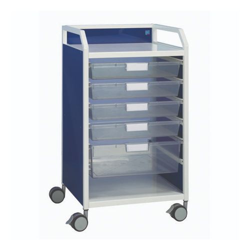 [MD04688-BLUE] Howarth 1 Trolley - 5 Trays - Blue