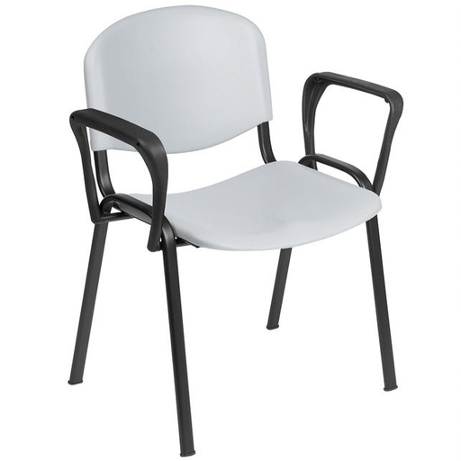 [MD04737-GR] Visitor Chair with Arms - Grey