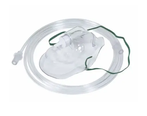 [MD05186/1] Medium Concentration Oxygen Mask with tubing and head strap - Adult x 1 (LI1115)