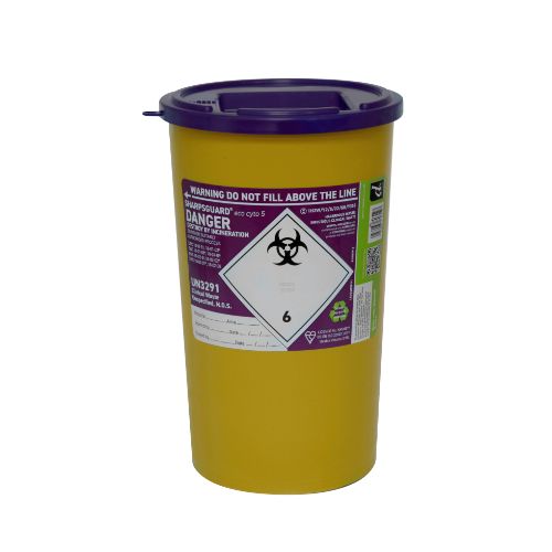 [MD05237] SHARPSGUARD 5L Sharps Bin - Purple DD605R