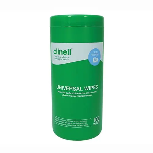 [MD05461/CASE] Clinell Universal Sanitising Wipes Tub x 100 x 8