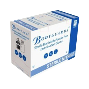 [MD06005-M] Bodyguard Sterile Nitrile Exam Gloves x 50 - Medium