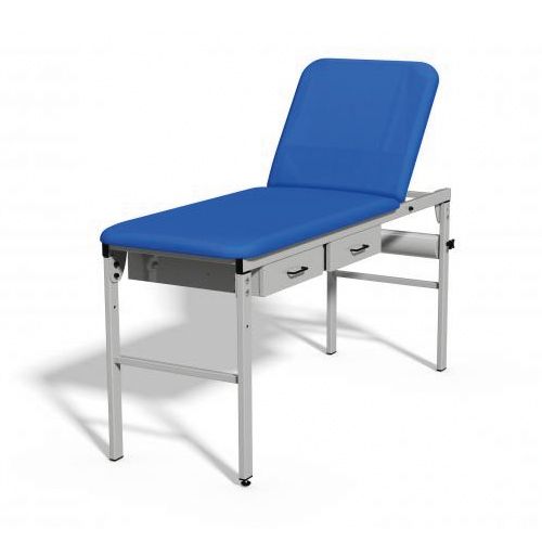 [MD06249-L-ATLA] 2 Drawer Fixed Height Couch - Left Side - Atlantic Blue