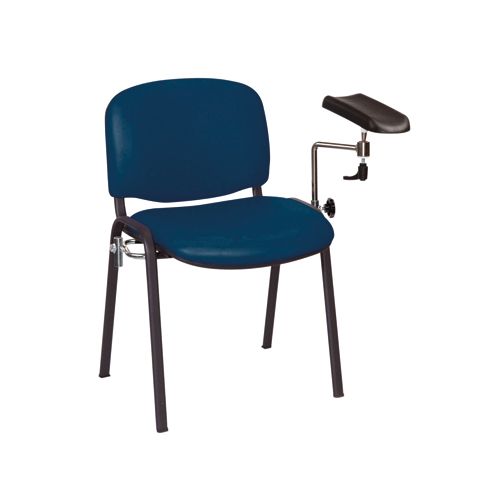 [MD06494-VI-NB] Phlebotomy Treatment Chair Upholstered in Vinyl - Navy