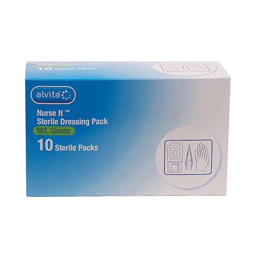 [MD06724-L] Nurse It Dressing Pack x 10 - M/L Gloves