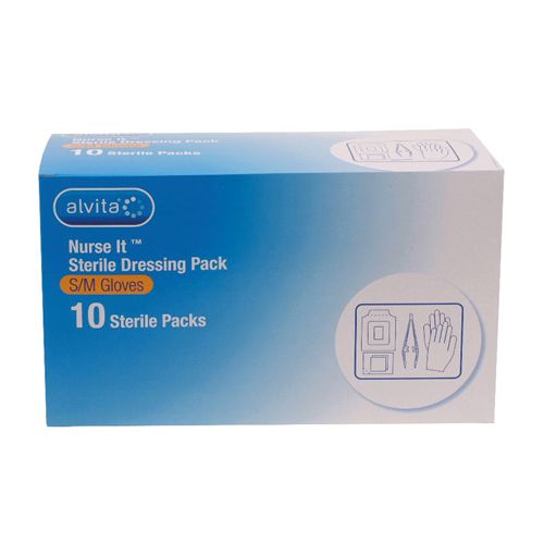 [MD06724-M] Nurse It Dressing Pack x 10 - S/M Gloves