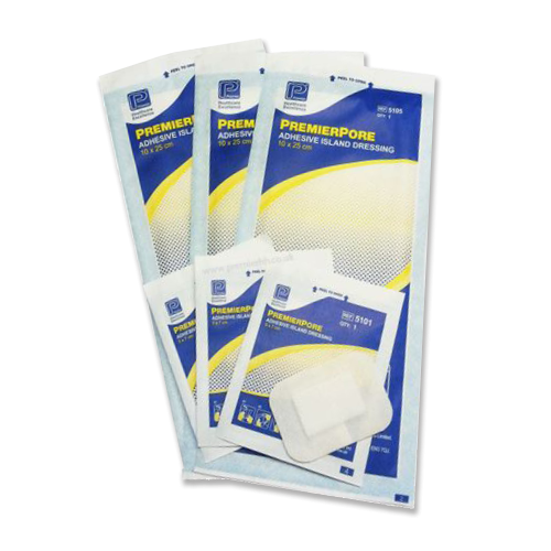 [MD06746] Premierpore Adhesive Island Dressing 10cm x 10cm x 100