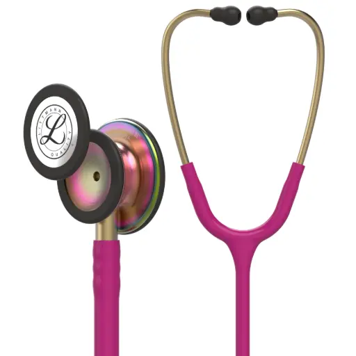 [MD07003-RRB] 3M™ Littmann®  Classic III™ Monitoring Stethoscope, Rainbow-Finish, Raspberry Tube, 69 cm, 5806 