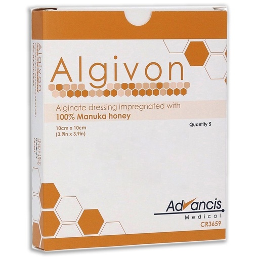 [MD07163] Algivon 100% Manuka Honey Alginate Dressing - 10cm x 10cm x5