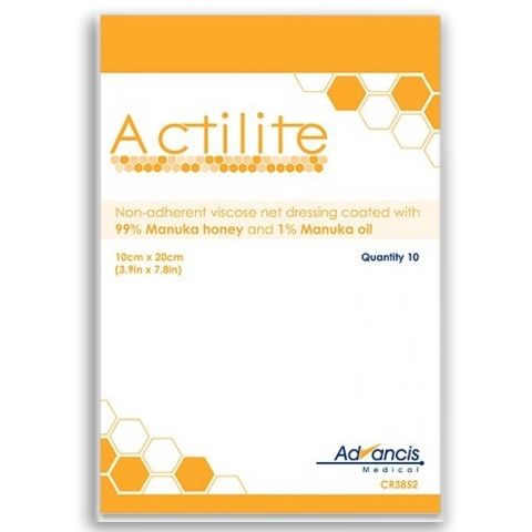Actilite Manuka Honey/Oil Dressing - 10cm x 20cm x 10 | MidMeds Limited