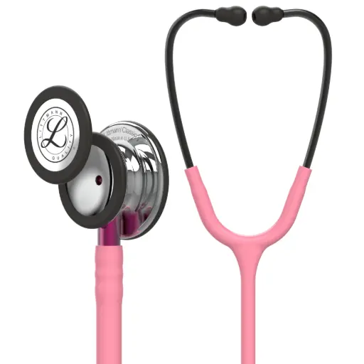 [MD07993-MCPPPS] 3M™ Littmann®  Classic III™ Monitoring Stethoscope, Mirror Chestpiece, Pearl Pink Tube, Pink Stem and Smoke Headset, 69 cm, 5962